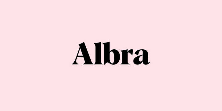 Beispiel einer Albra Text Medium-Schriftart